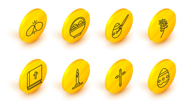 设置线复活节彩蛋基督教十字架燃烧图片下载