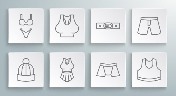 设置线冬季帽子，汗衫，男士内裤图片下载