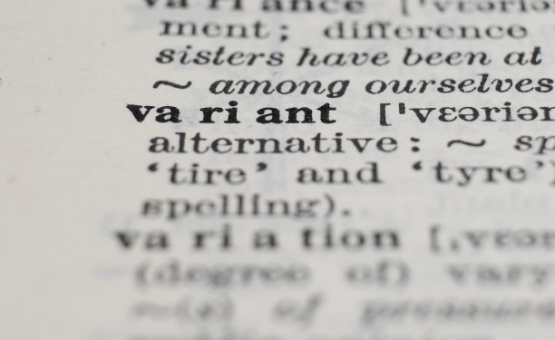 变体字典定义特写。浅景深。图片下载