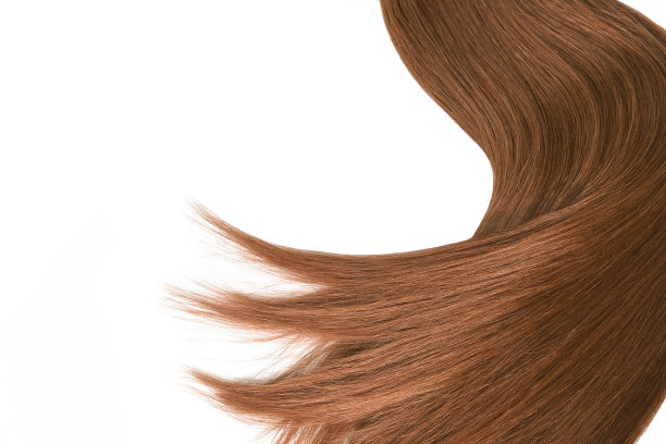 棕红色头发自然，孤立在白色背景上，美极了图片下载