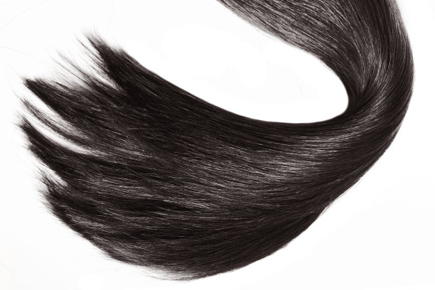 黑发自然，孤立在白色背景上，美极了图片下载