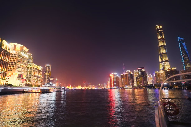 上海黄浦江陆家嘴建筑夜景图片下载