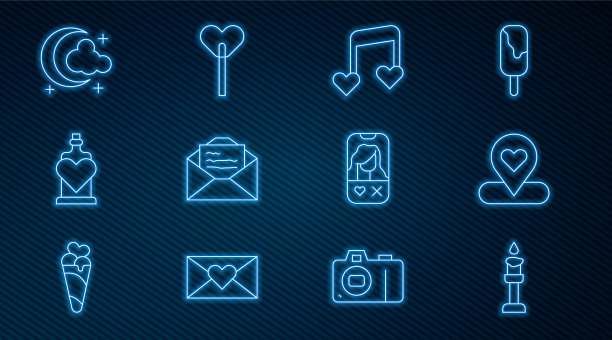 用心定线燃烛位置图片下载