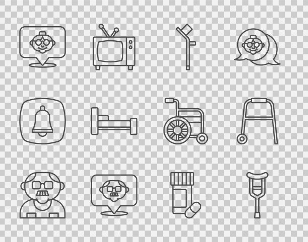 设置爷爷拐杖或拐杖线图片下载