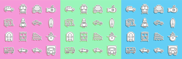 设线输送潜艇货运卡车图片下载