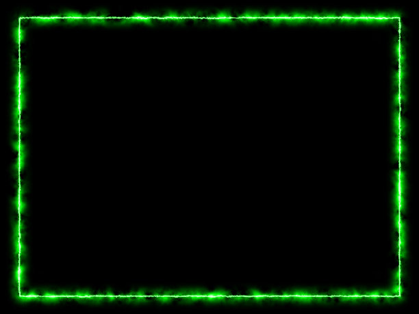 绿色霓虹灯框架图片下载