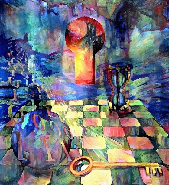 象征性的绘画。互联网图片下载