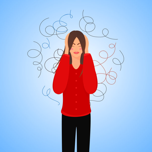 头痛或坏想法和抑郁图片下载