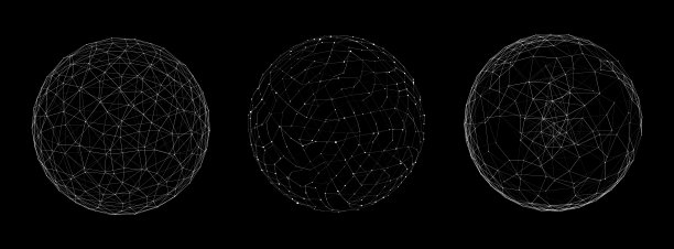 矢量未来球的粒子和线。网络连接大数据。抽象的技术背景。图片下载