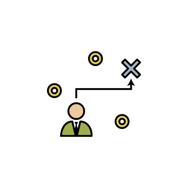 职业，道路，战略，商人彩色图标。可以用于web, logo，移动应用程序，UI, UX图片下载