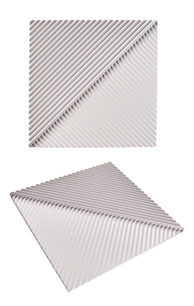 白色三维室内装饰墙石膏面板与几何形状孤立图片下载