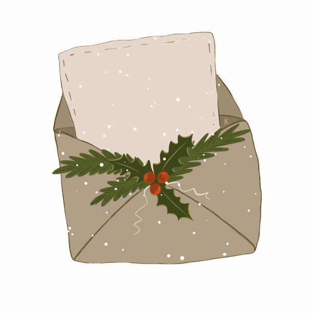 插图的复古信封图片下载