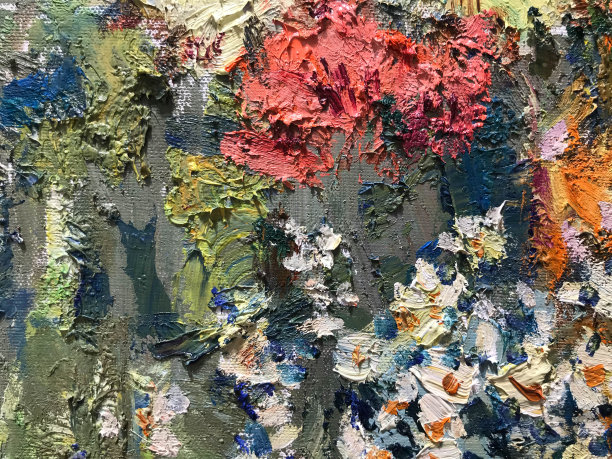 照片与纹理笔画应用于油画的表面。艺术。纹理和背景图片下载