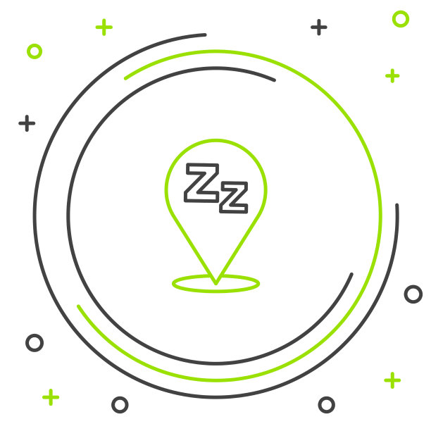 行休眠图标孤立在白色背景上图片下载