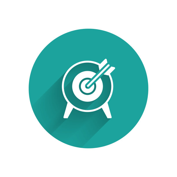 白色目标财务目标概念图标孤立图片下载