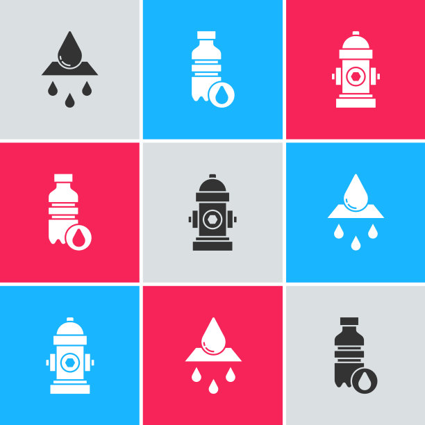 设置可循环使用的清洁水和火水瓶图片下载