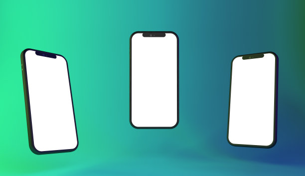 3d智能手机模型与彩色霓虹灯背景上的空屏幕。互联网应用、社交网络和在线销售产品的概念。图片下载