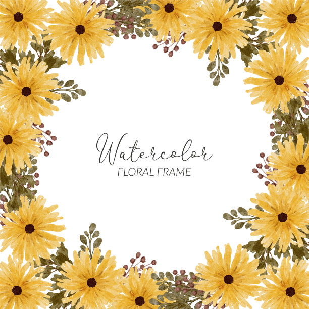 水彩花瓣花架装饰图片下载