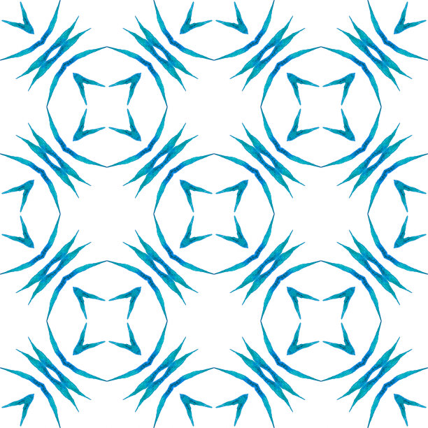 有机瓷砖。蓝色迷人的波西米亚风夏天图片下载