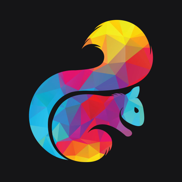 松鼠矢量模板设计。图片下载