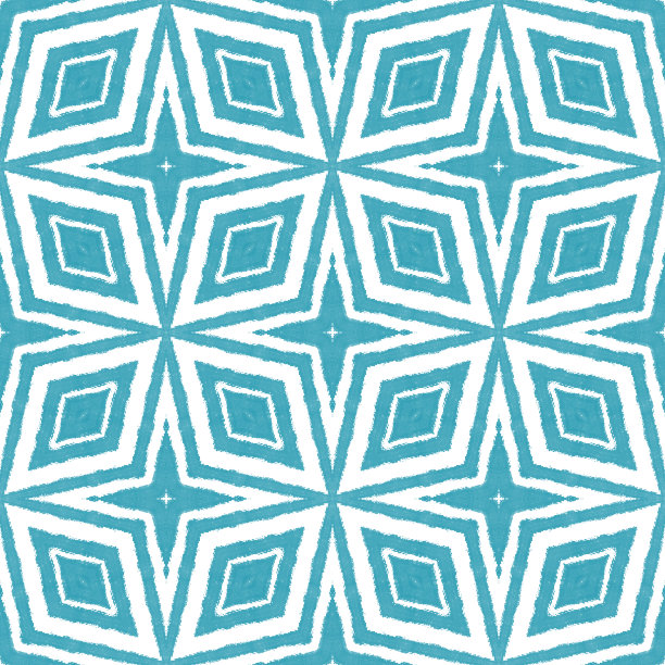 条纹手绘图案。蓝绿色的对称图片下载