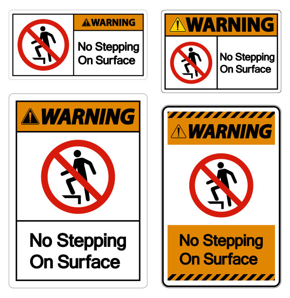 警告勿踩表面标志标志图片下载