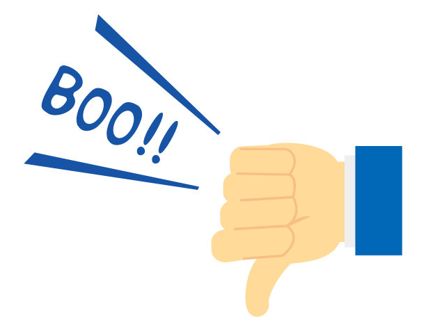 简单的图标。不好的预兆。手的迹象。图片下载