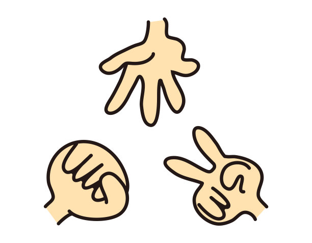 剪刀。手的迹象。矢量插图。图片下载