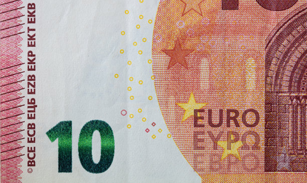 10欧元纸币的特写图片下载