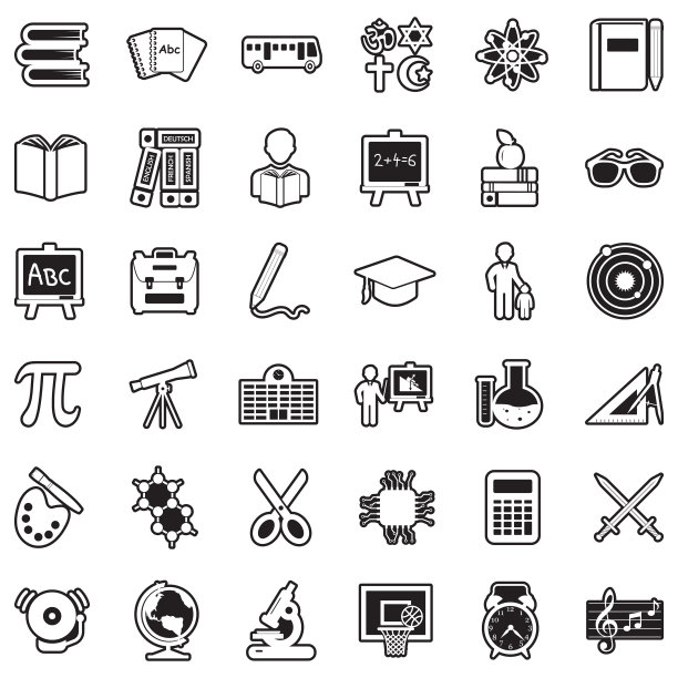 学校的图标。直线填充设计。矢量插图。图片下载