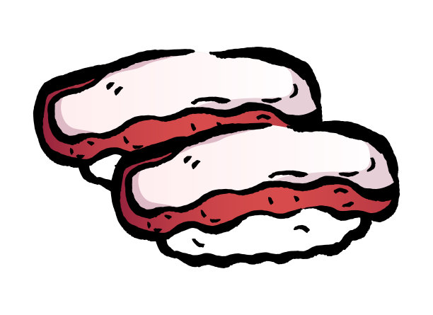 章鱼寿司孤立矢量插图。图片下载