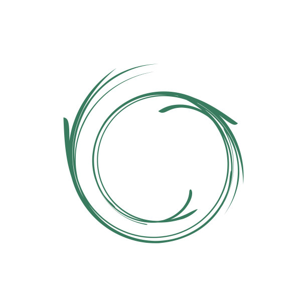 自然草螺旋标志设计图片下载