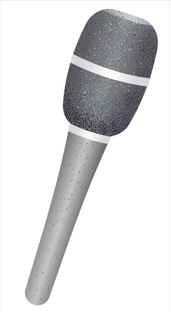 经典的灰黑色麦克风孤立在白色背景。平面卡通风格矢量插图。我的对象卡拉ok派对或音乐会海报网站社交媒体设计。图片下载