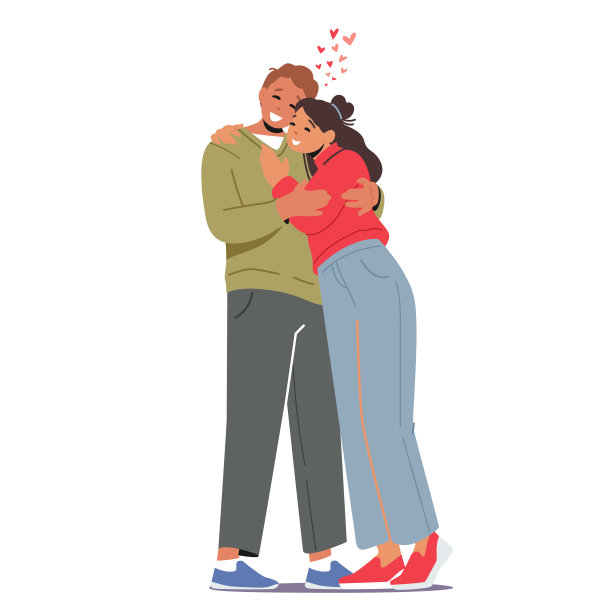 男女人物恋爱拥抱概念图片下载