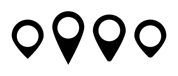 地图引脚图标集。位置信息。向量。图片下载