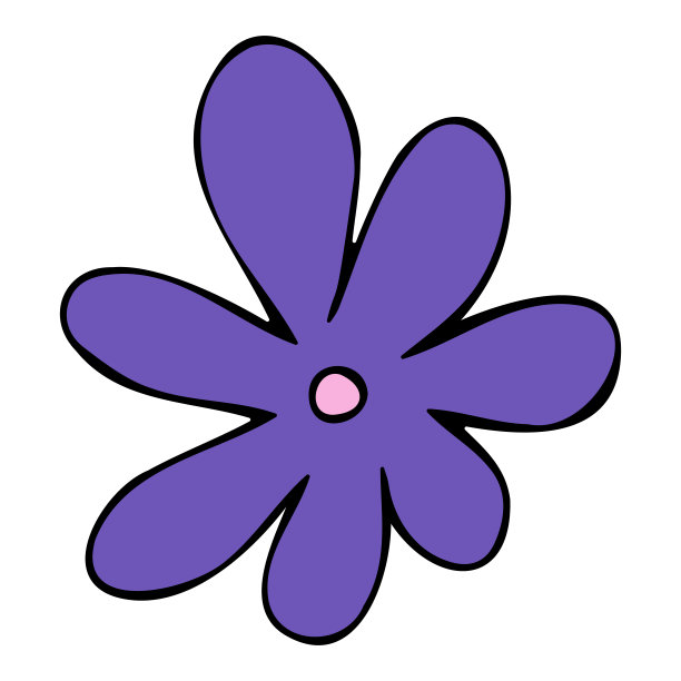 可爱的涂鸦花矢量插图图片下载