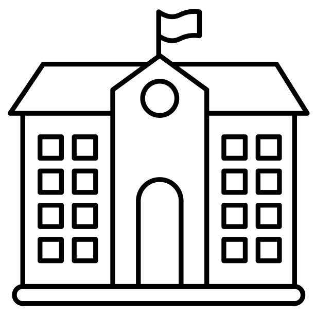 学校标志着教育机构的学习图片下载