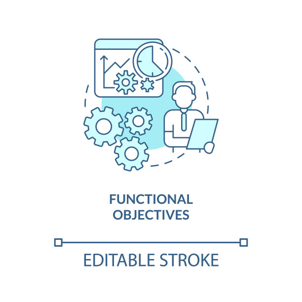 功能目标绿松石概念图标图片下载