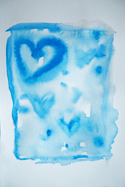 蓝色心形背景为爱情，复制空间图片下载