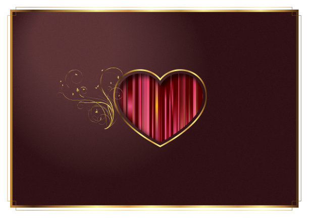 可爱的徽章心，插图，设计图片下载