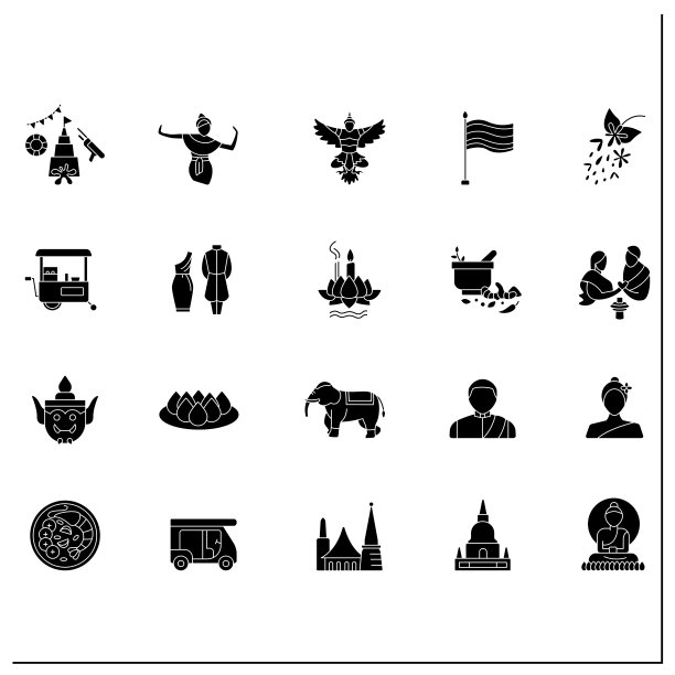 泰国字形图标设置图片下载
