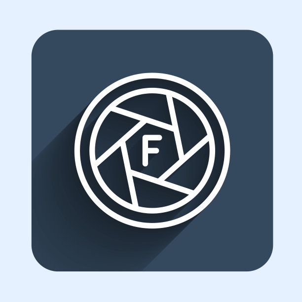 白线相机快门图标孤立与长图片下载