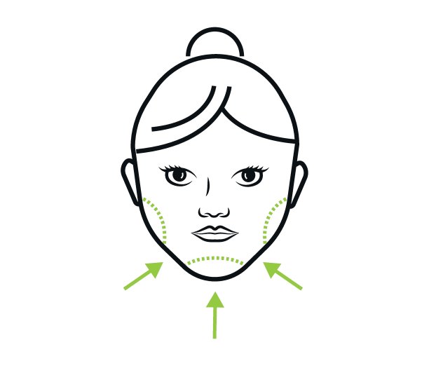 下巴填料。面部轮廓，肉毒杆菌，整形手术的概念。图片下载