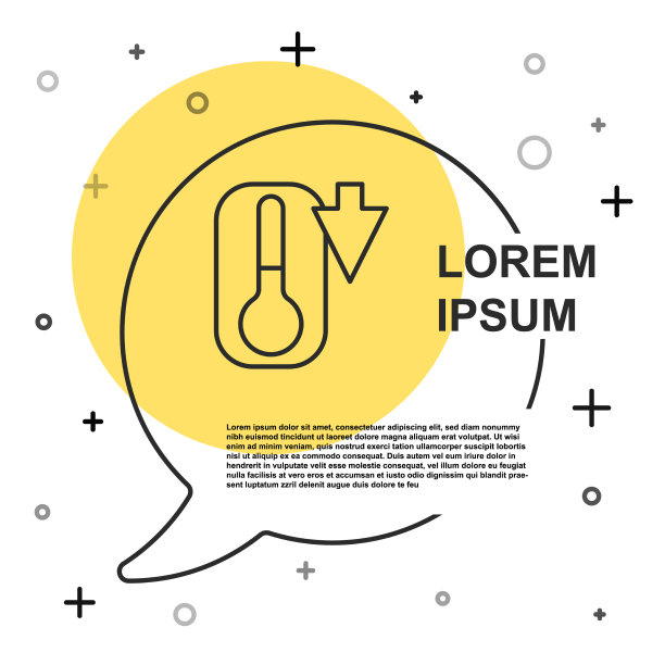 黑线气象温度计测量热量图片下载