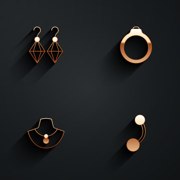 设置耳环钻石订婚项链图片下载