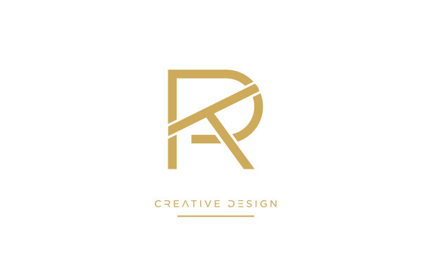 现代抽象字母RT, TR标志设计。最小RT, TR初始基于图标向量图片下载