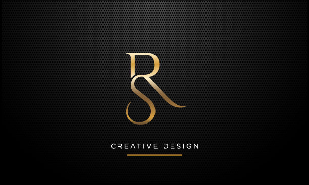 现代抽象字母RS、SR标志设计。最小的RS, SR初始的基于图标向量图片下载