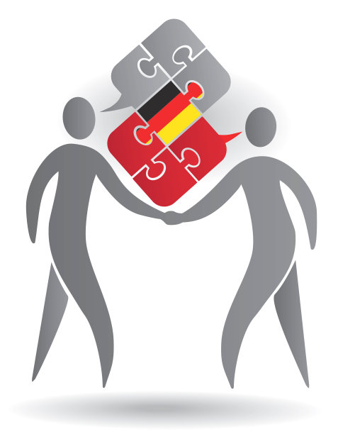 德语对话，商务会议。图片下载