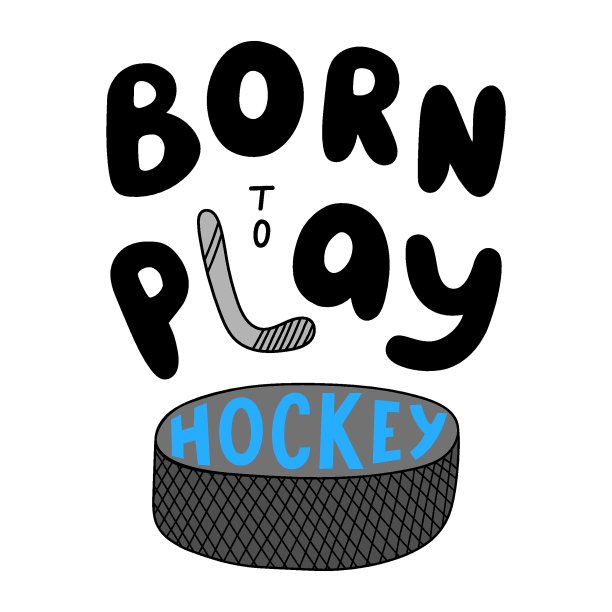 曲棍球文字说明。天生就是打冰球的料图片下载