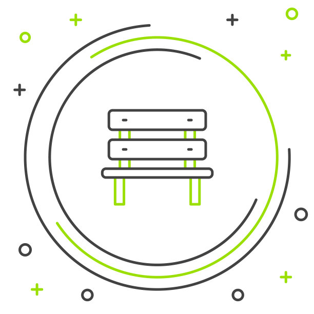 直线长凳图标孤立在白色背景上。色彩斑斓的轮廓的概念。向量图片下载